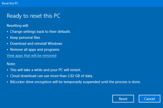 微软详解Windows 10云恢复功能 再不用制作恢复盘