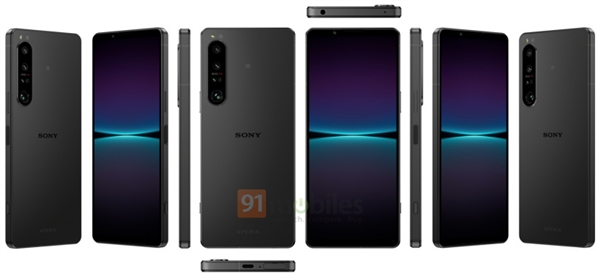 索尼Xperia 1 IV手机官方渲染图 依然宽额头下巴