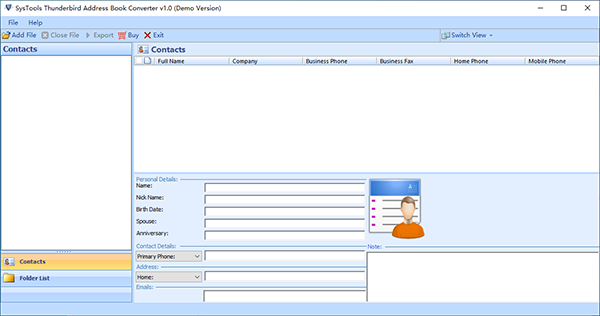 SysTools Thunderbird Address Book Converter图片