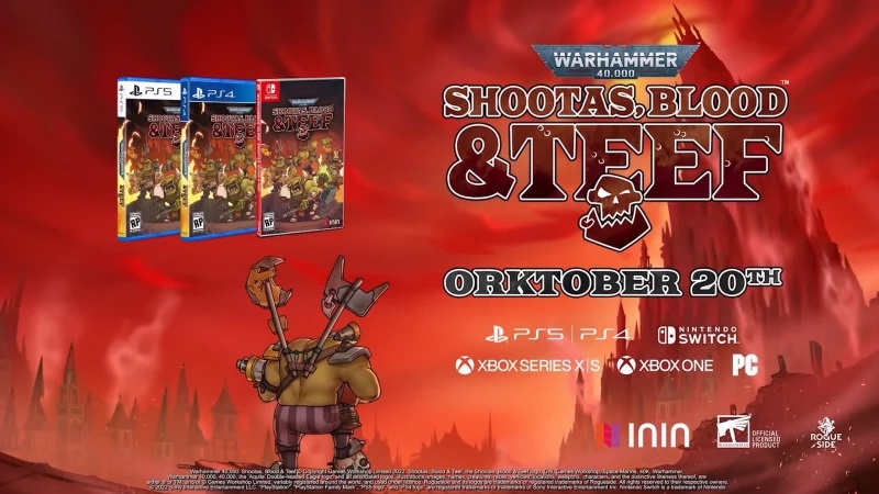 2D动作冒险游戏《战锤40K:Shootas, Blood & Teef》今日各大平台登陆