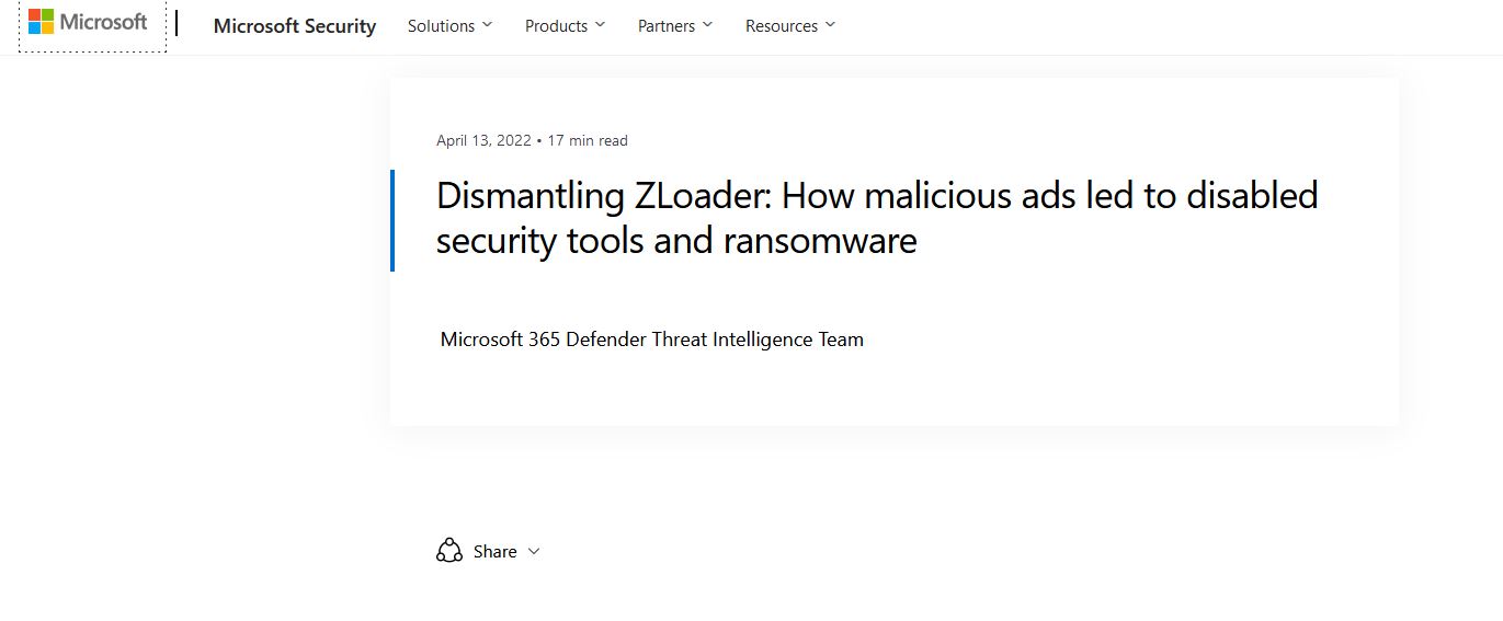 微软对大规模勒索僵尸网络Zloader正式宣战